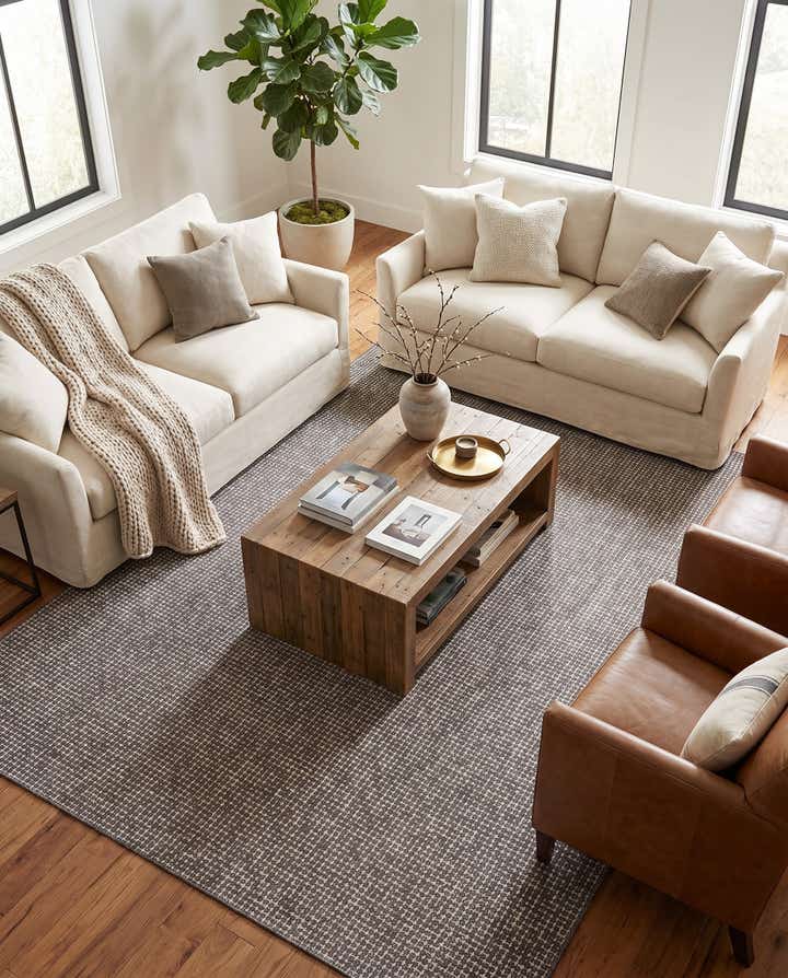 10' x 13' Easy-Clean Checkered Indoor / Outdoor Rug