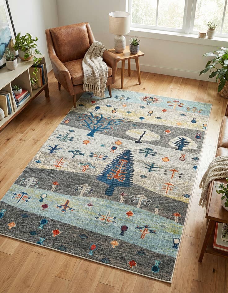 Detail image of 4' x 6' Washable Vivid Rug