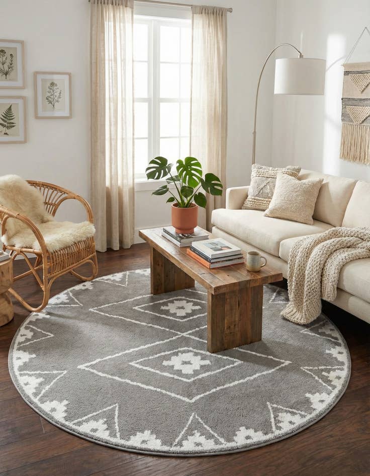 Detail image of 7' 10 x 7' 10 Oslo Round Rug