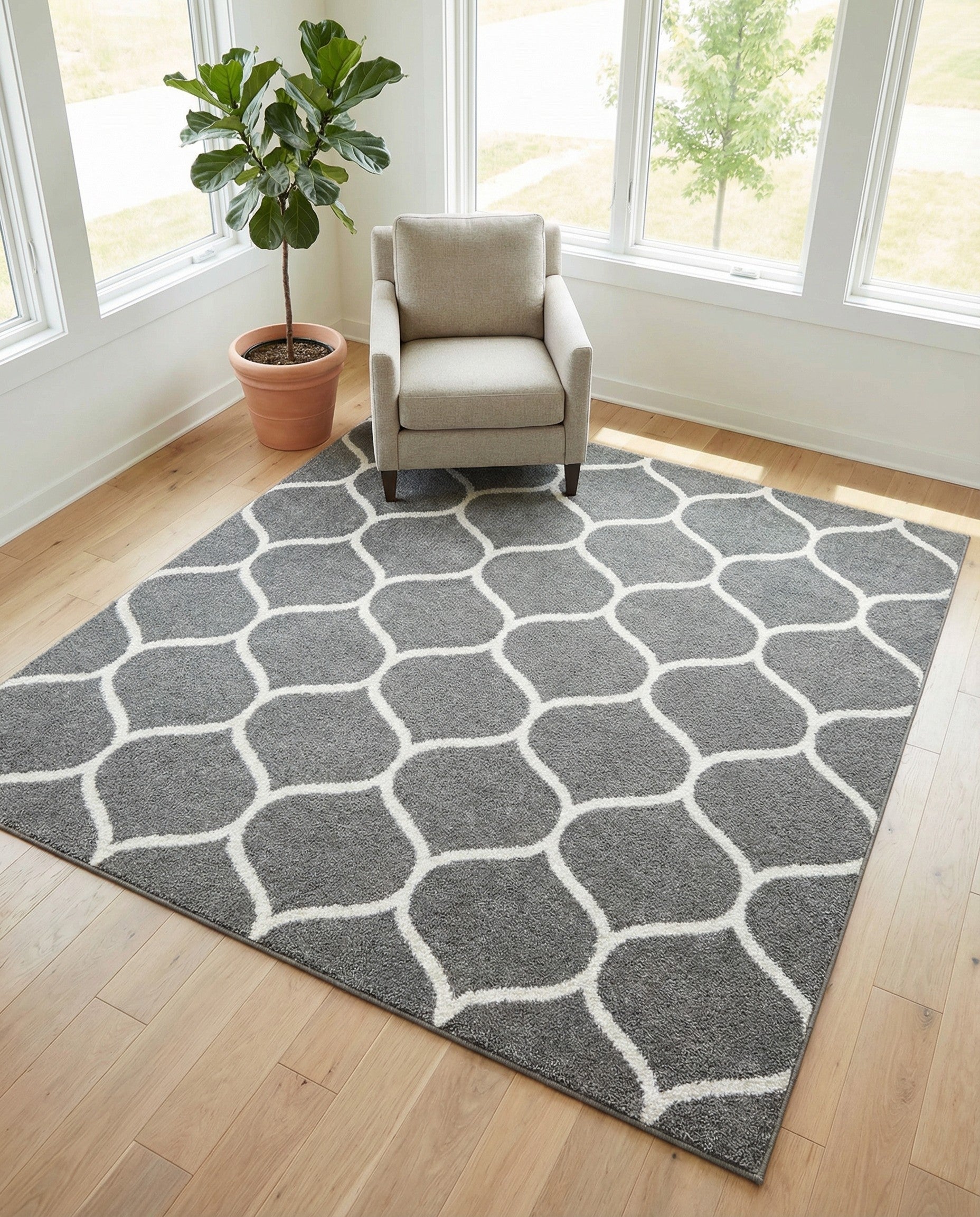 Primary image 6' x 6' Trellis Frieze Square Rug