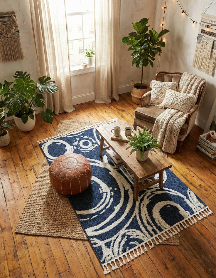 Detail image of 5' 3 x 8' Boho Rug