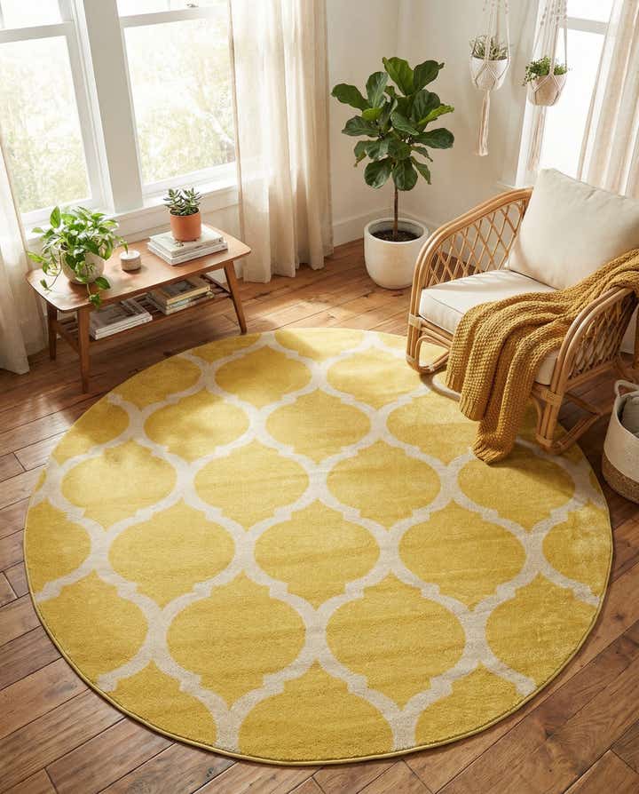6' x 6' Lattice Round Rug