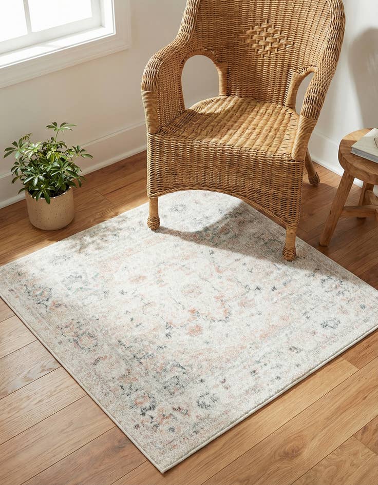 Detail image of 3' 3 x 3' 3 Madeline Vintage Square Rug