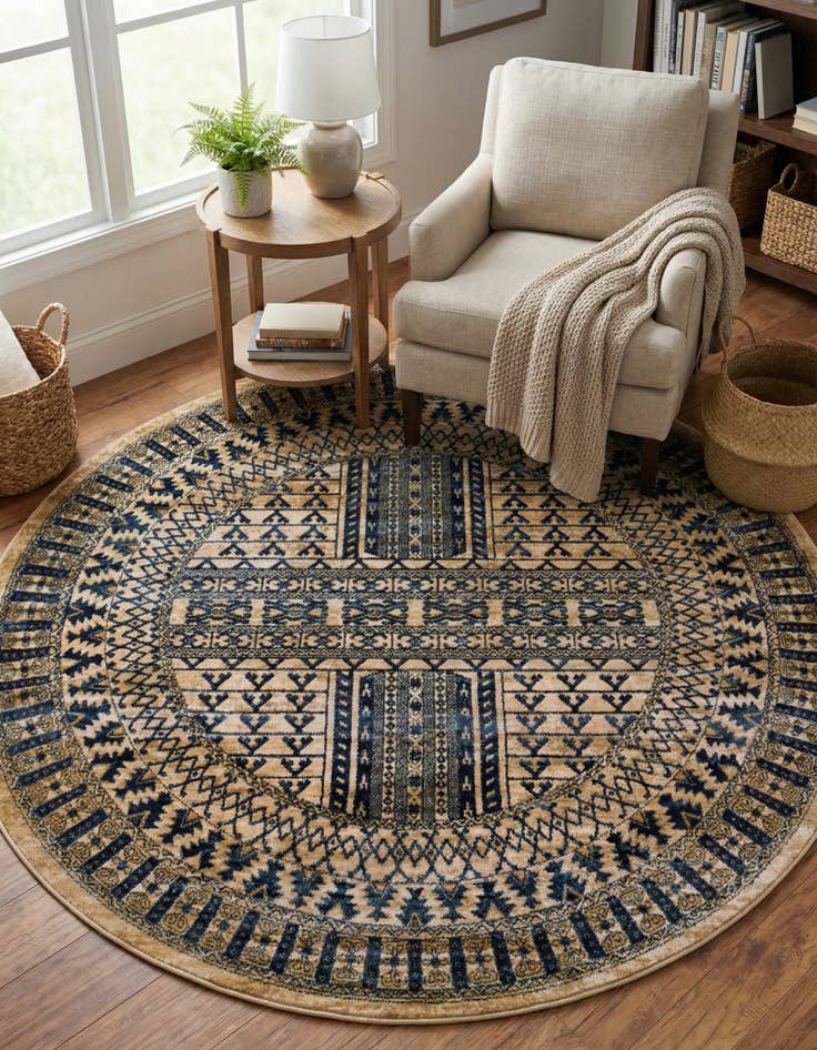 Detail image of 5' 3 x 5' 3 Kennedy Round Rug