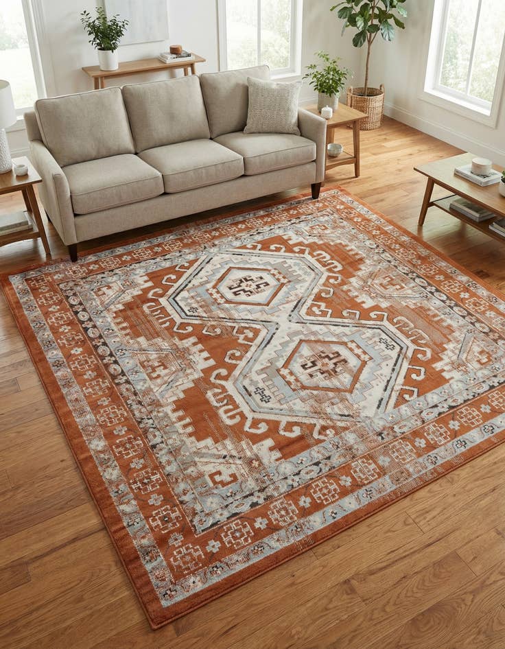 Detail image of 7' 10 x 7' 10 Charlotte Square Rug