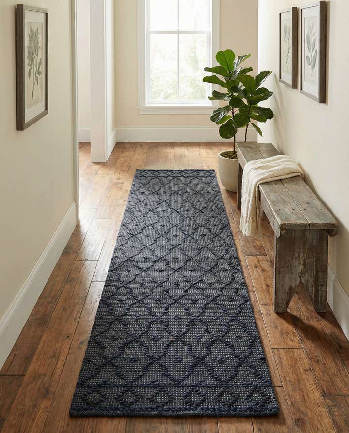 60cm x 245cm Handgewebt Larsa Jute Läufer Teppich