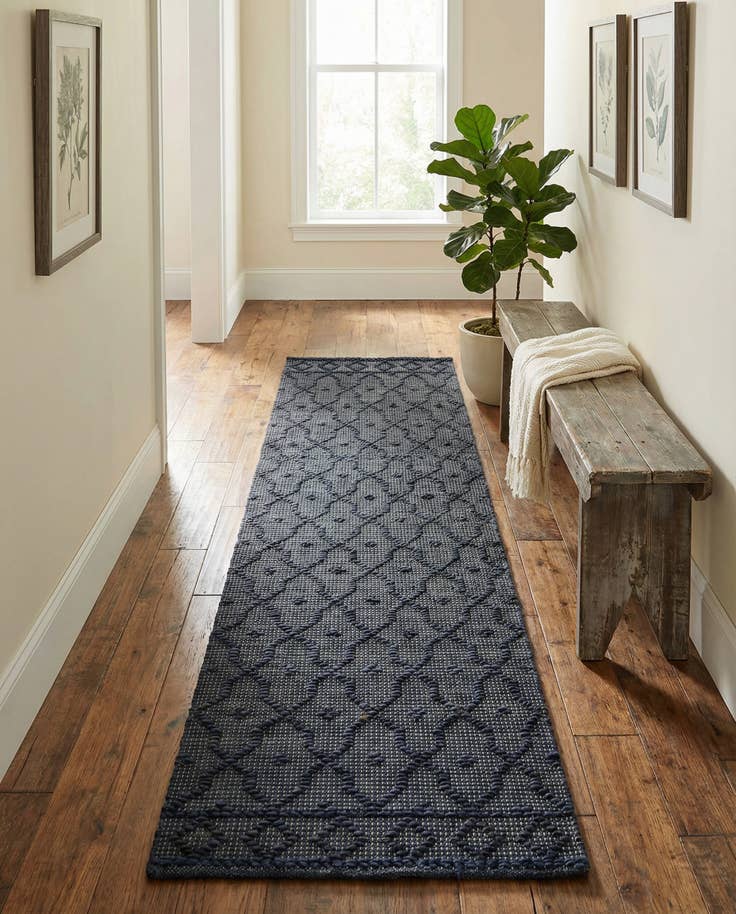 Detailansicht von 60cm x 245cm Handgewebt Larsa Jute Läufer Teppich