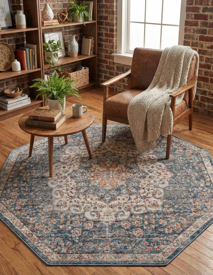 Detail image of 5' 3 x 5' 3 Newport Octagon Rug