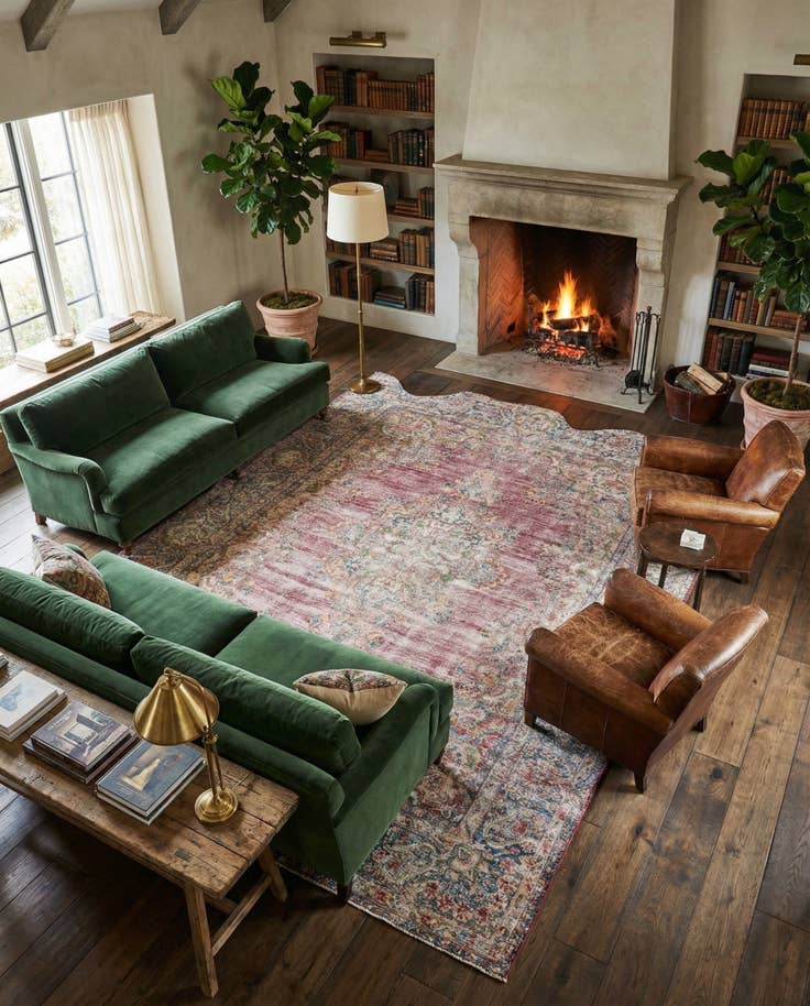 Detail image of 9' 8 x 13' Hand Knotted Ultra Vintage Persian Wool Rug