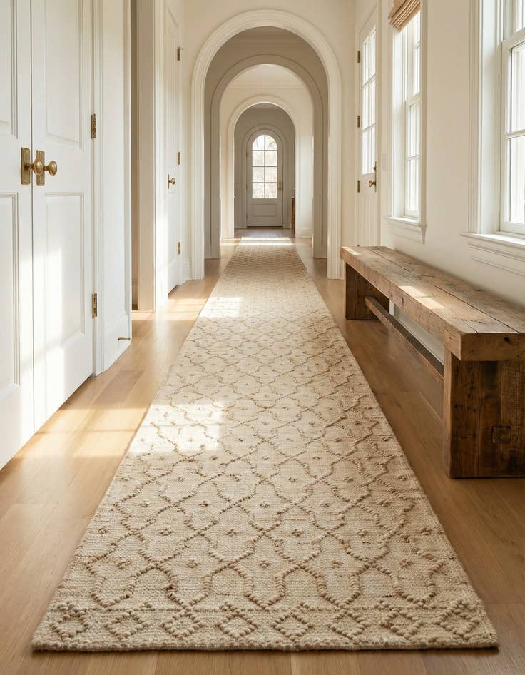 Detail image of 2' 7 x 13' 11 Hand Woven Larsa Jute Runner Rug