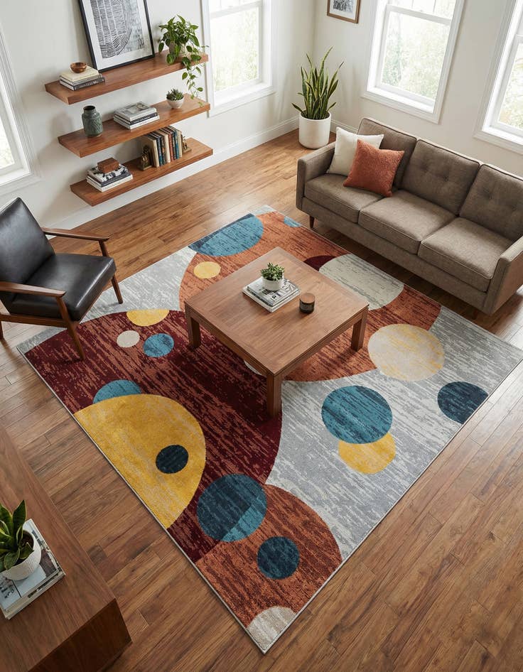 Detail image of 7' 10 x 7' 10 Kamala Washable Square Rug