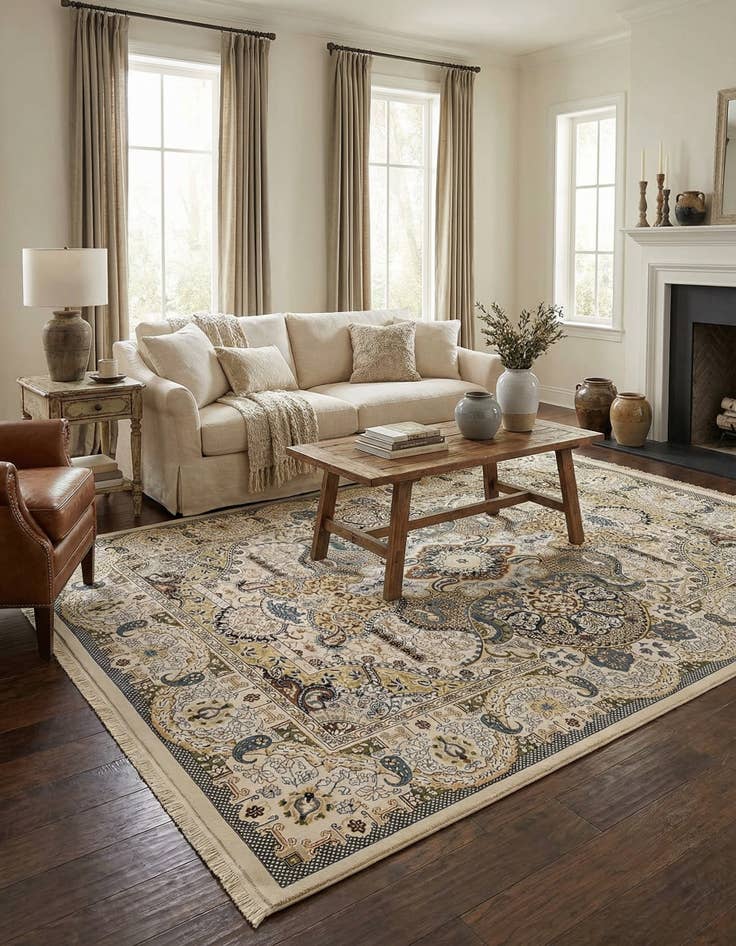 Detail image of 7' 10 x 10' Nain Design Rug