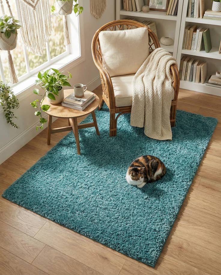 Detail image of 4' x 6' Soft Solid Shag Rug