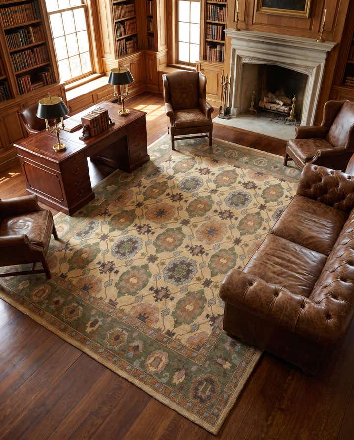 8' x 10' 8 Hand Knotted Ziegler Rug