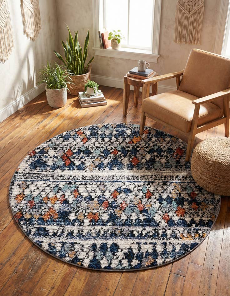 Detail image of 4' x 4' Morocco Round Rug