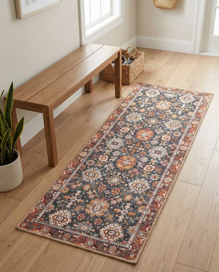 2' x 5' 1 Washable Timeless Runner Rug