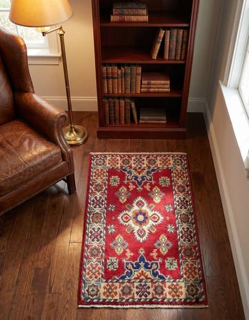 2' x 2' 11 Hand Knotted Kazak Rug