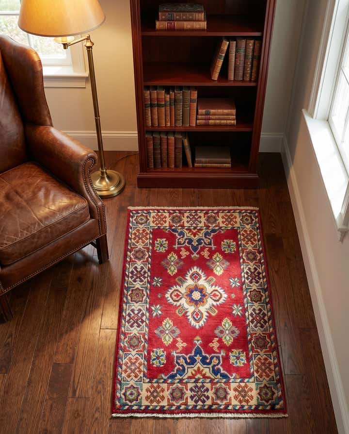 2' x 2' 11 Hand Knotted Kazak Rug