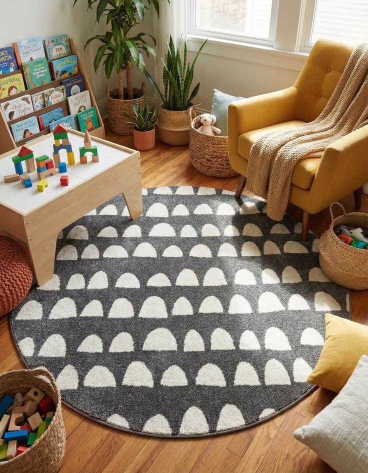 Detail image of 5' x 5' Whimsy Kids Round Rug