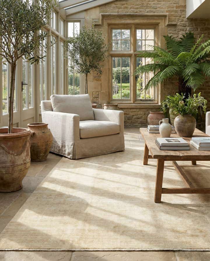 8' 4 x 9' 9 Hand Knotted Oushak Wool Rug