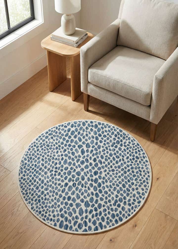 3' x 3' Easy-Clean Jill Zarin Cape Town Indoor / Outdoor Round Rug