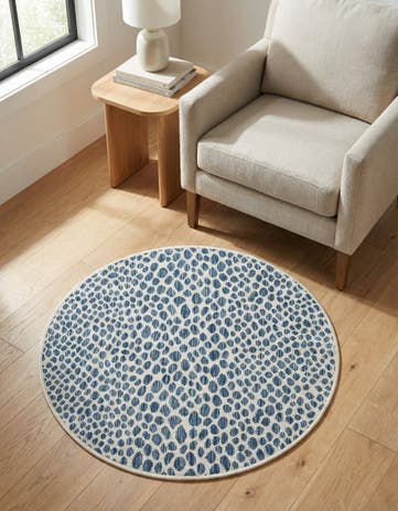 3' x 3' Easy-Clean Jill Zarin Cape Town Indoor / Outdoor Round Rug