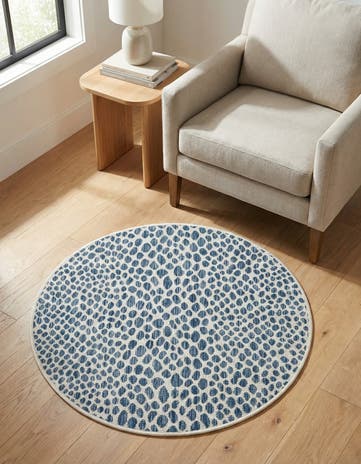 3' x 3' Easy-Clean Jill Zarin Cape Town Indoor / Outdoor Round Rug