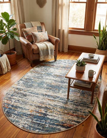 3' 7 x 5' 3 Malibu Oval Rug