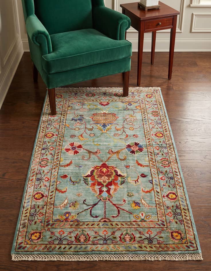 Detail image of 2' 8 x 4' Hand Knotted Ariana Ziegler Rug