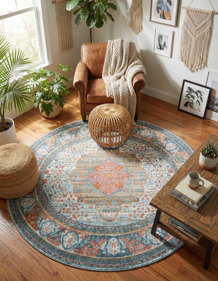 Detail image of 6' x 6' Santiago Round Rug