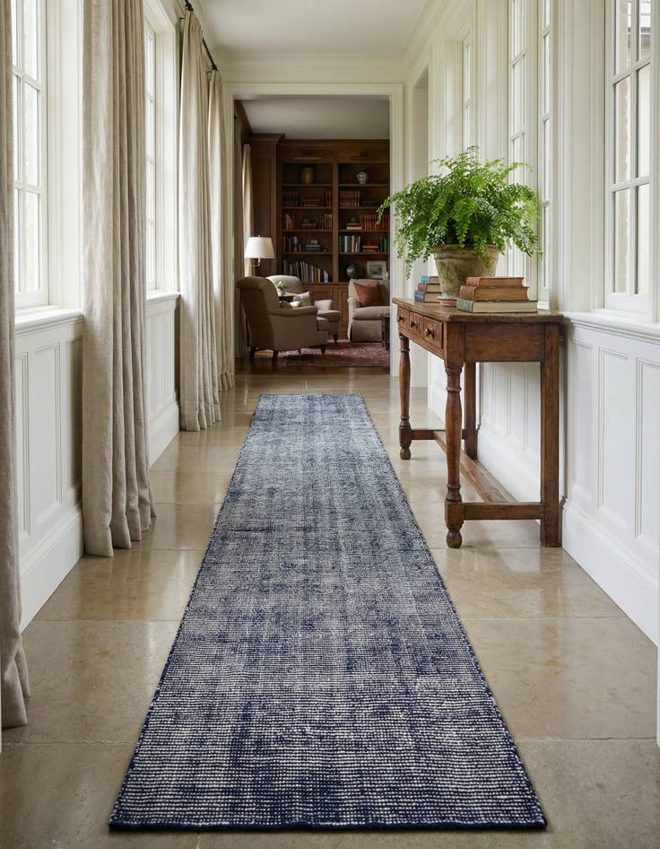 Detail image of 2' x 9' 10 Hand Woven Jill Zarin English Manor Farmhouse Wool Runner Rug