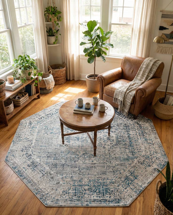 Detail image of 7' 10 x 7' 10 Finsbury Octagon Rug