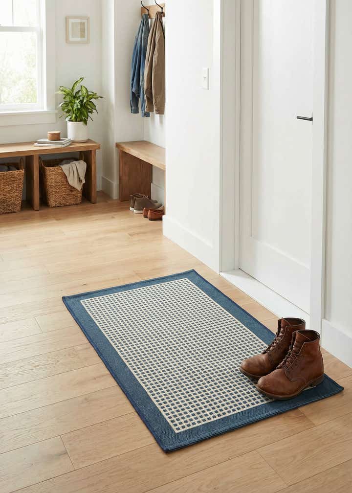 2' x 3' Easy-Clean Border Indoor / Outdoor Rug