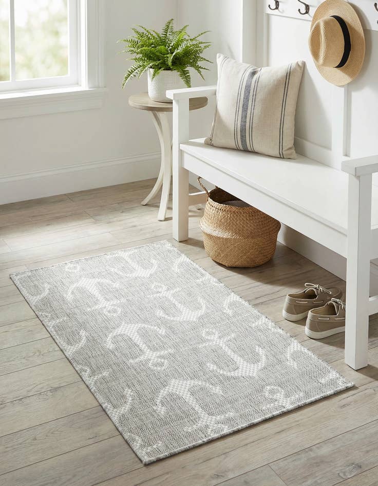 Detail image of 2' x 3'  Washable Coastal Indoor / Outdoor Rug