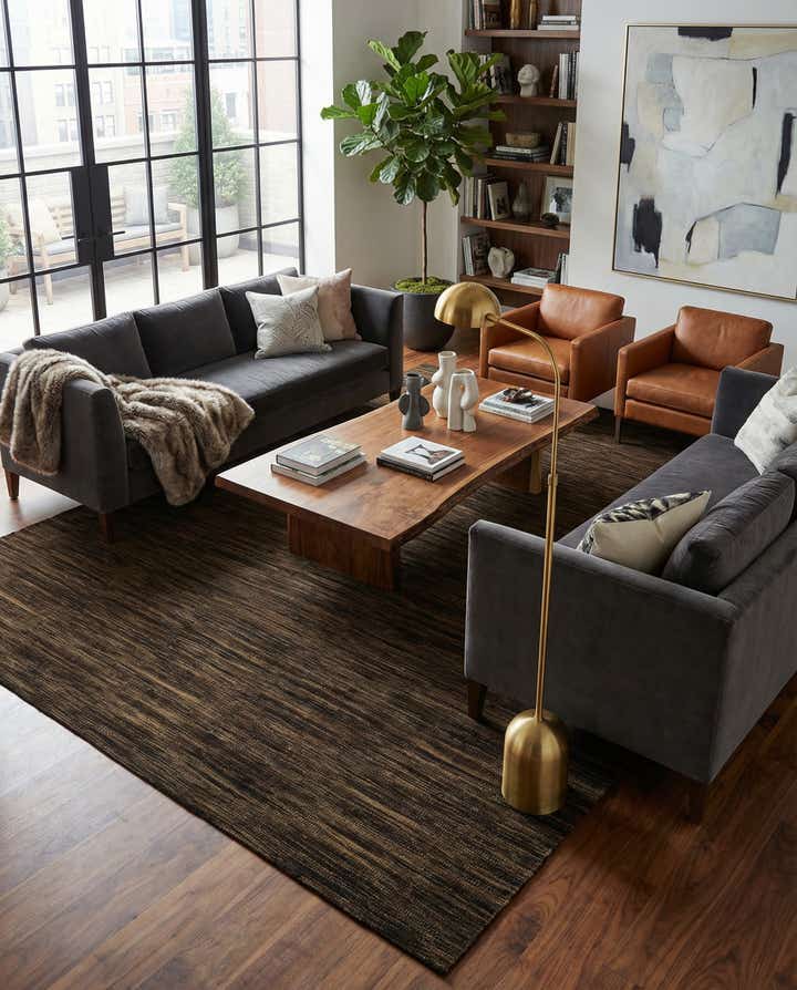 7' 1 x 9' 9 Hand Woven Kilim Modern Wool Rug