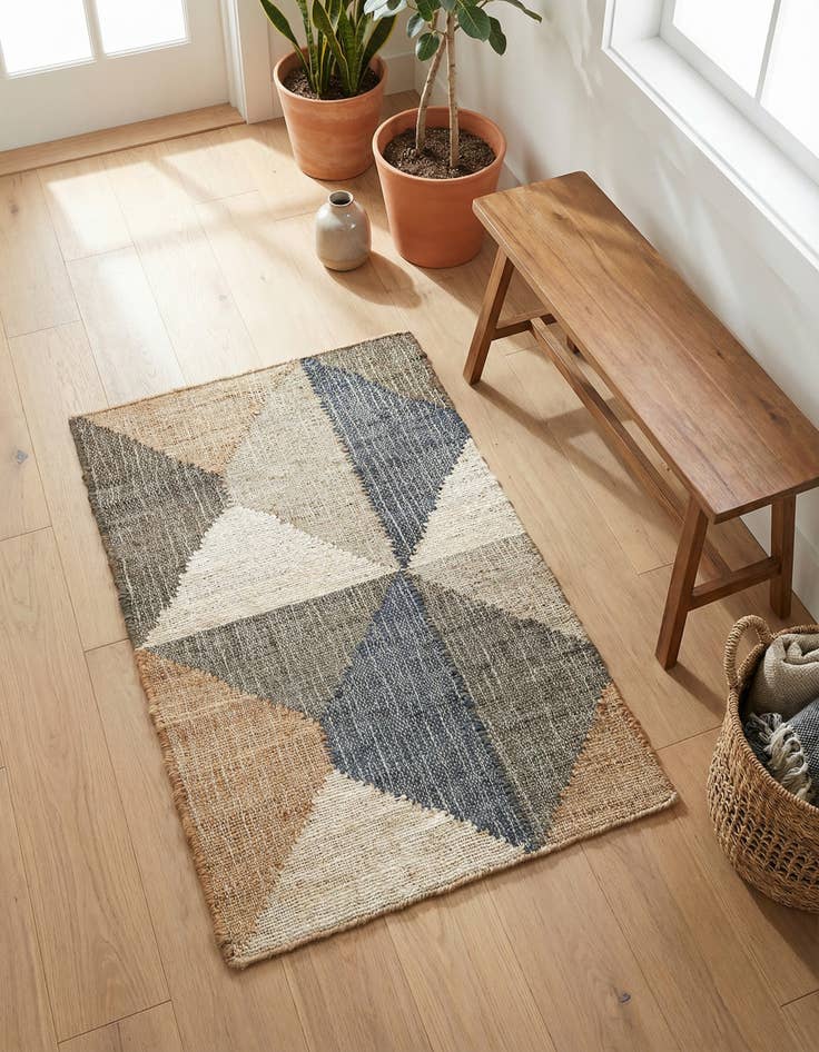 Detail image of 2' x 3' 1  Hand Woven Kala Handwoven Jute Rug