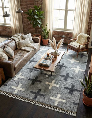 Light Gray Athena Shag Rug