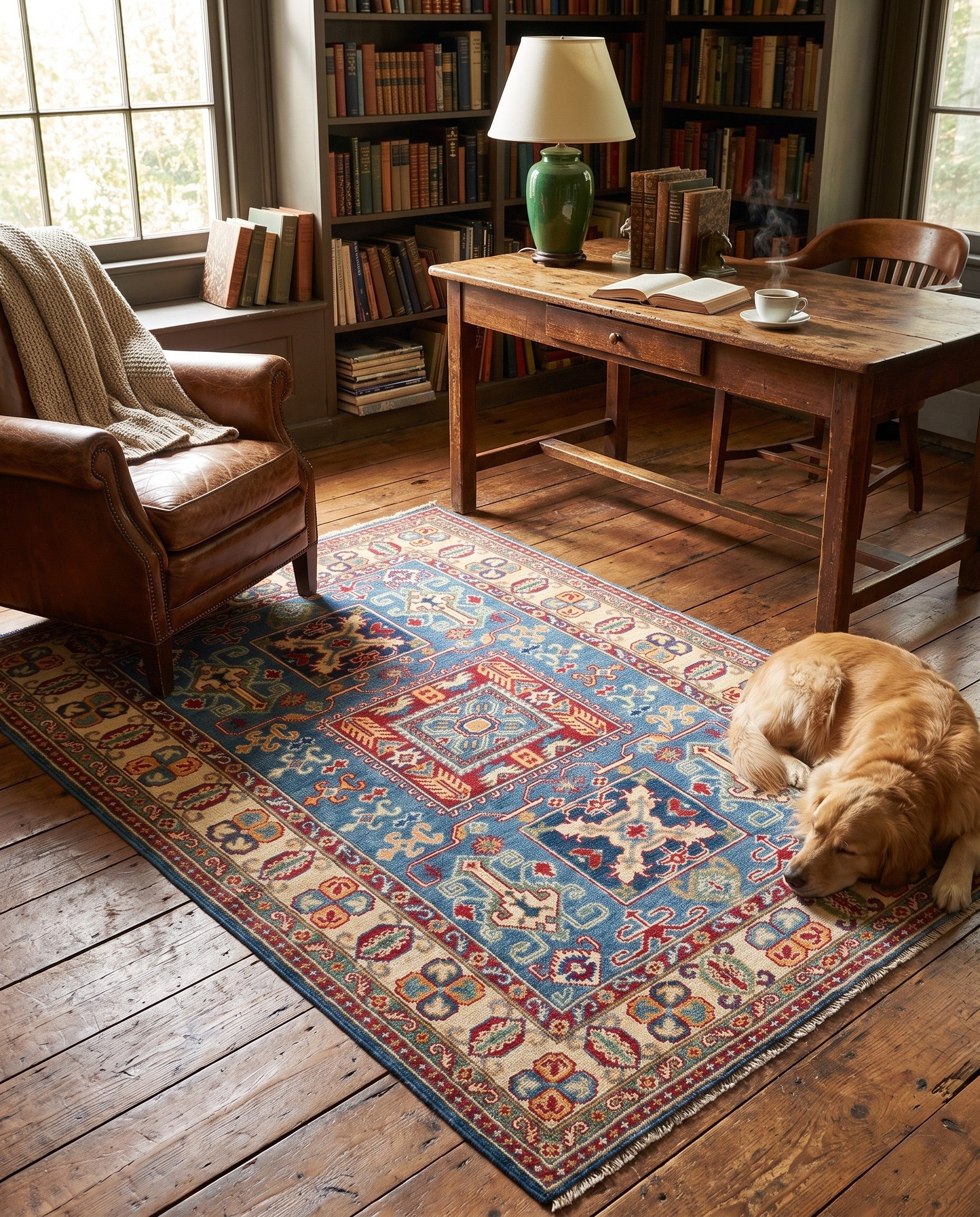3' 11 x 5' 10 Hand Knotted Kazak Rug