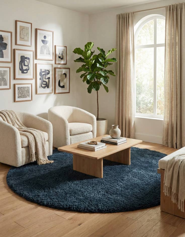 Detail image of 8' x 8' Infinity Shag Round Rug