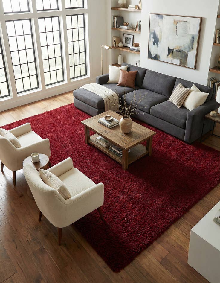 Detail image of 10' x 13' Solid Shag Rug