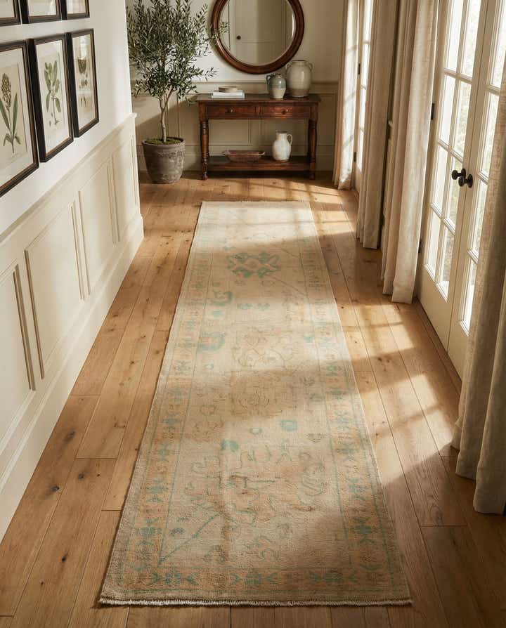 2' 8 x 11' 11 Hand Knotted Oushak Wool Runner Rug