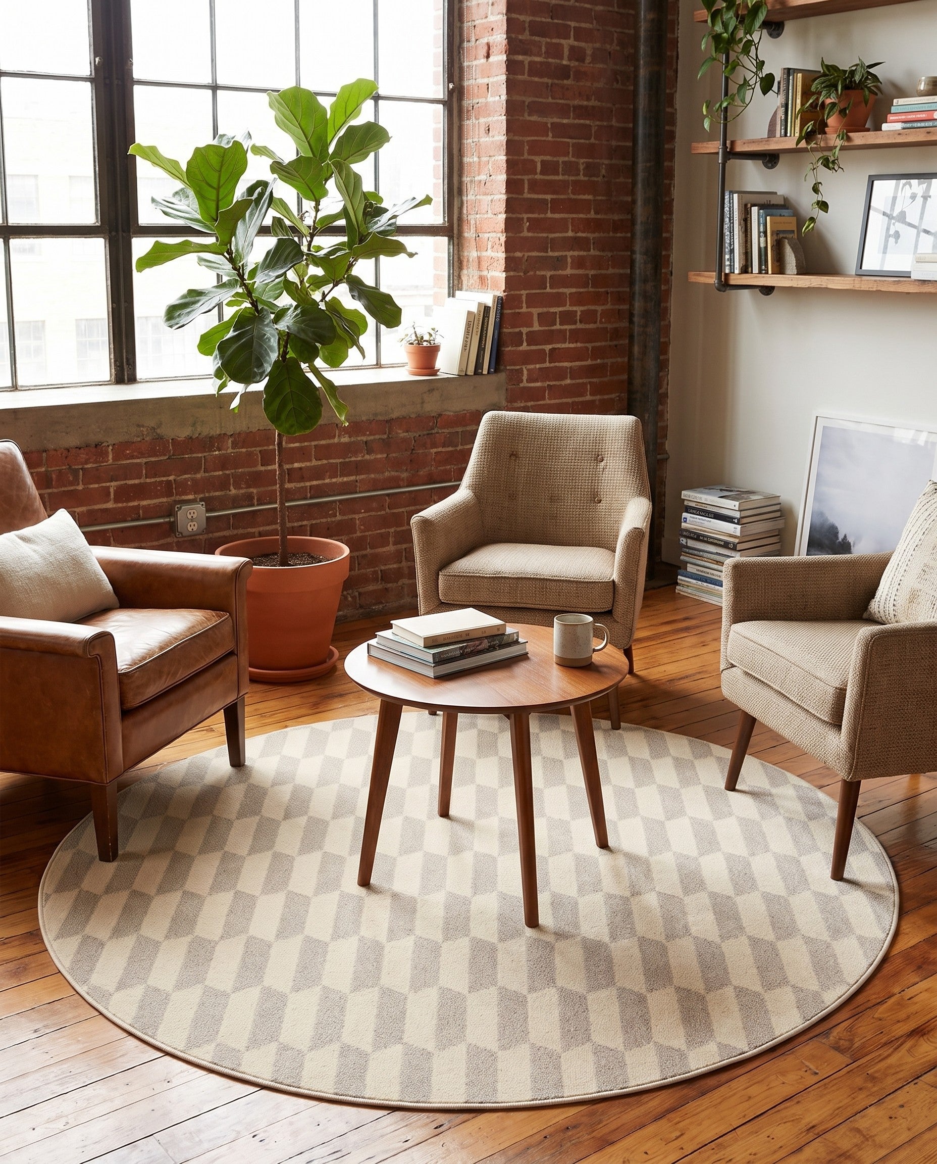 5' x 5' Contour Round Rug