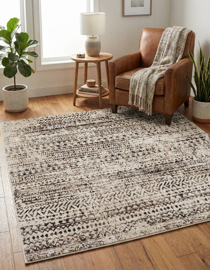 Detail image of 5' 3 x 5' 3 Hermitage Square Rug