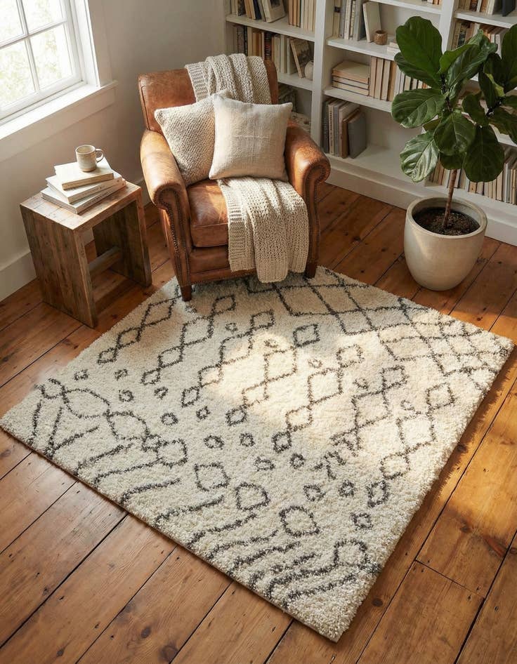 Detail image of 5' 3 x 5' 3 Marrakesh Shag Square Rug