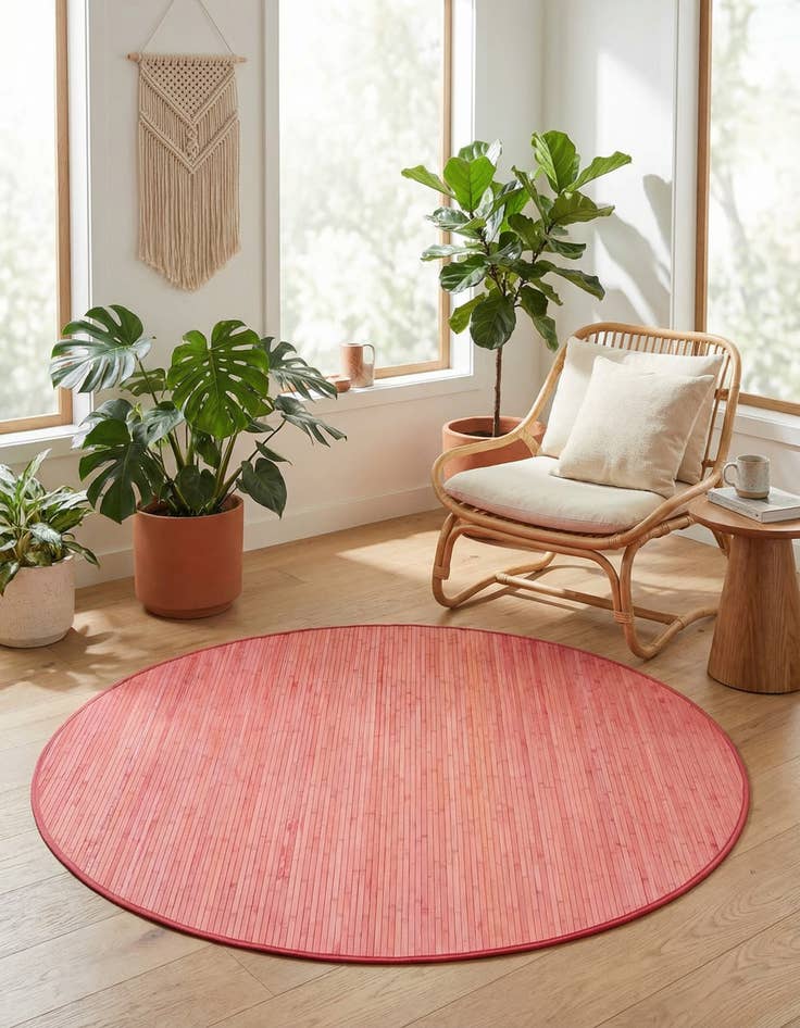 Detail image of 7' x 7' Bamboo Round Rug