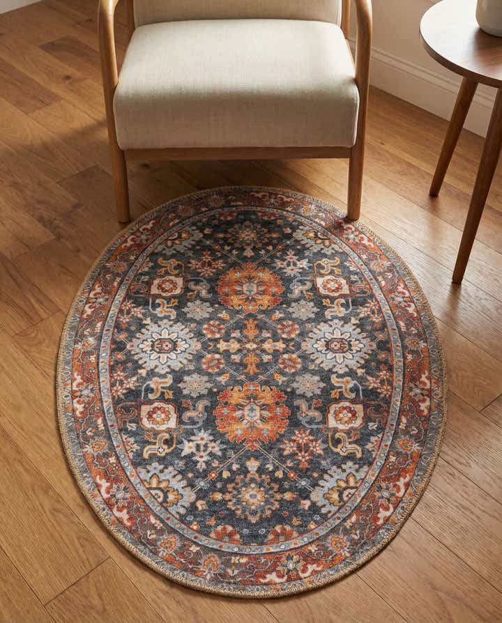 60cm x 95cm Waschbar Timeless Oval Teppich