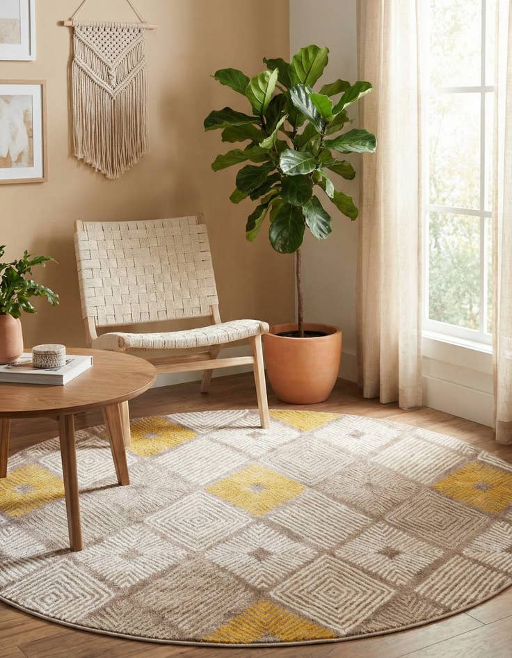 Detail image of 5' 3 x 5' 3 Laguna Round Rug