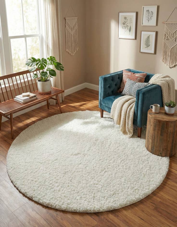 Detail image of  7' 10 x 7' 10 Zermatt Shag Round Rug