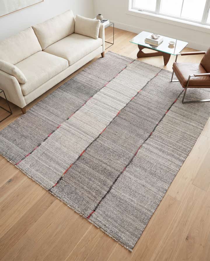 8' 6 x 9' 9 Hand Woven Kilim Modern Wool Rug