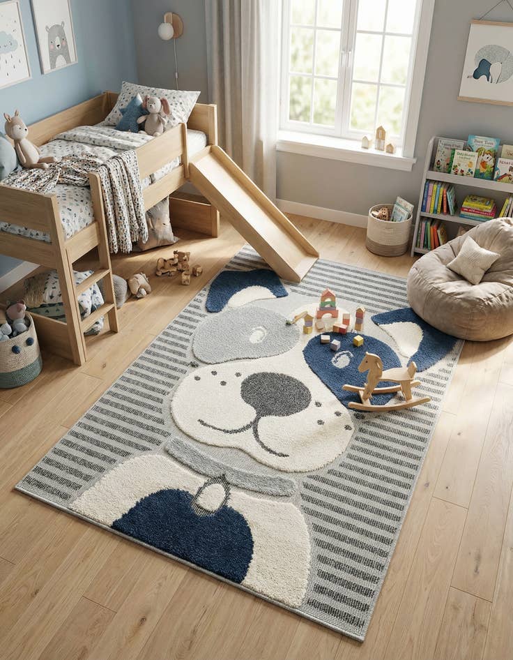 Detail image of 4' x 6' Whimsy Kids Rug